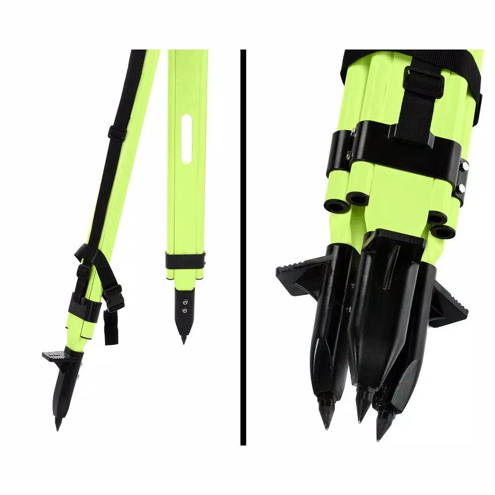 AdirPro High Visibility Green Heavy-Duty Aluminum Survey Tripod with Quick Clamp