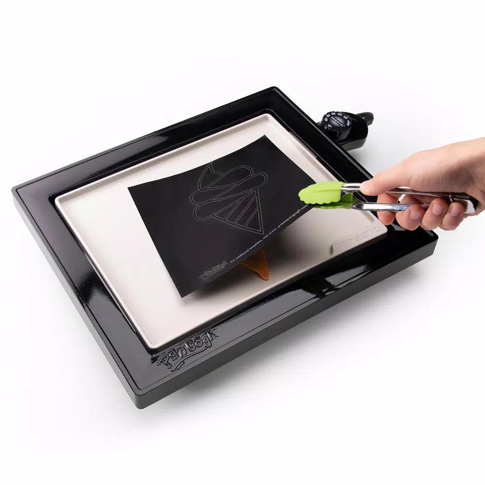 Presto PanGogh Electric Griddle Pancake Art Kit, 112.5 sq. in. Non-Stick Square Griddle with Batter Bottles