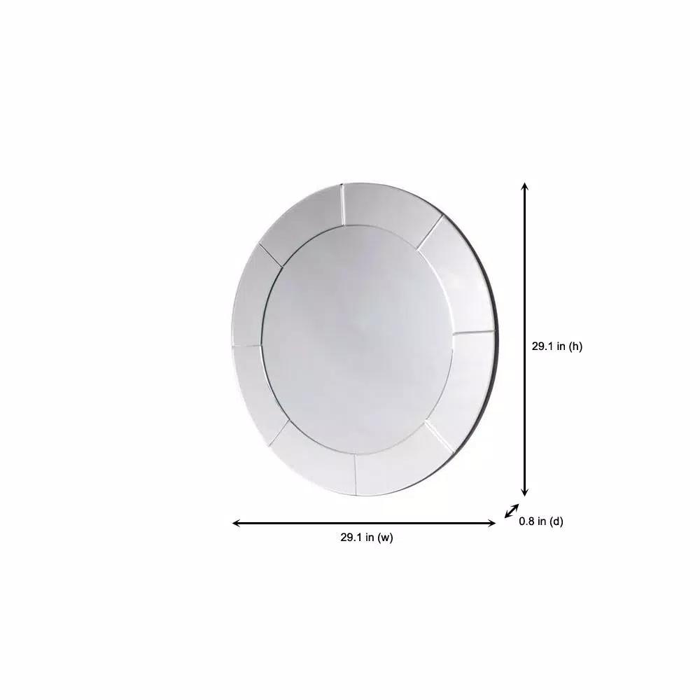 StyleWell 29 in. Round Classic Frameless Accent Mirror