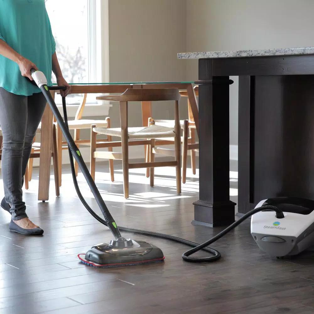 SteamFast SF-375 Deluxe Canister Steam Cleaner, 1500W, 48 oz. Tank, 18 Attachments