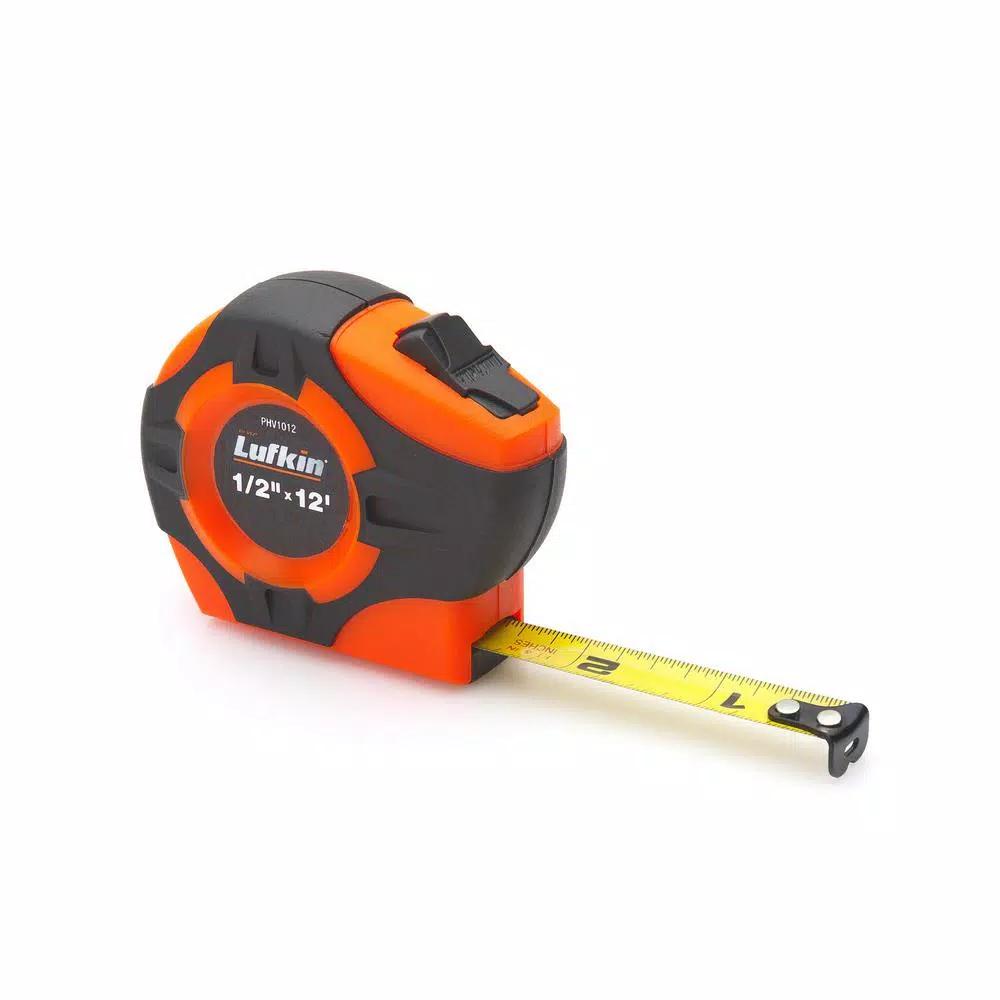 Lufkin Crescent Lufkin P1000 Series 12 ft. Hi-Viz Orange Yellow Clad A1 Blade Tape Measure