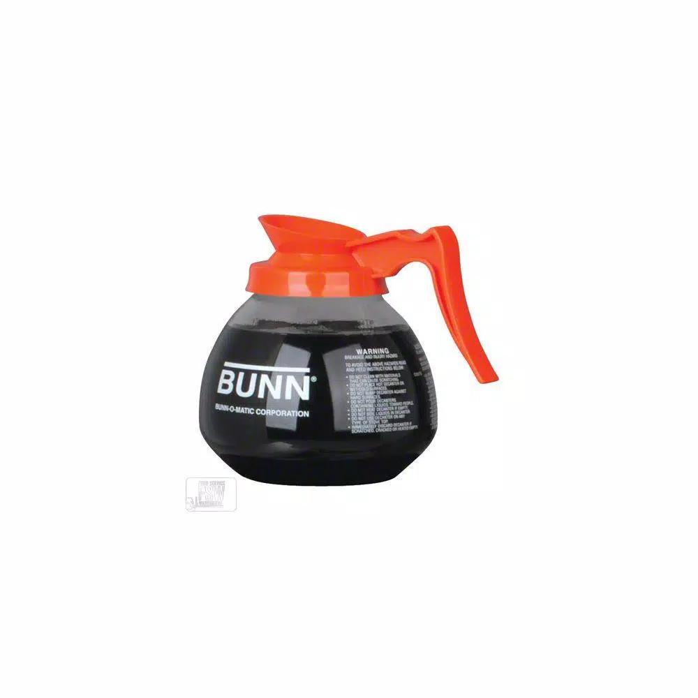 BUNN 42401.0101 12-Cup Commercial Glass Coffee Decanter with Orange Handle
