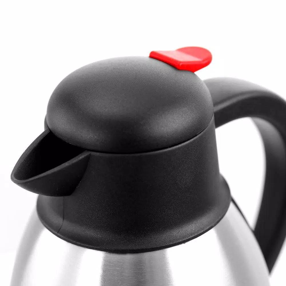 MegaChef 67.6 fl. oz. Stainless Steel Thermal Beverage Carafe with Black Lid