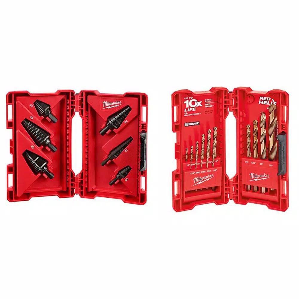 Milwaukee 21-Piece Black Oxide Step Drill Bit and Cobalt Twist Drill Bit Set
