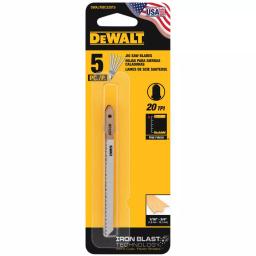 DEWALT 3-1/2 in. 20 TPI T-Shank Wood Scroll Cutting Jig Saw Blade, 5-Pack thumbnail 2