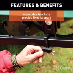 CURT TruTrack Trunnion Bar Weight Distribution System, 10,000-15,000 lbs GTW, 35-9/16" Bars thumbnail 2