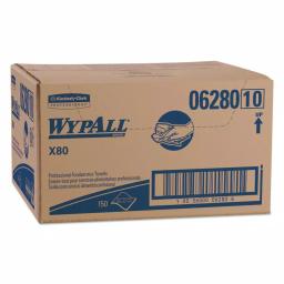 Wypall X80 Foodservice Towels Antimicrobial Hydroknit 12.5 x 23.5 in, 150 Sheets thumbnail 1