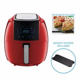 GoWISE USA 7.0 Qt. Red Electric Air Fryer with 8-in-1 Smart Programs and Recipe Book thumbnail 2