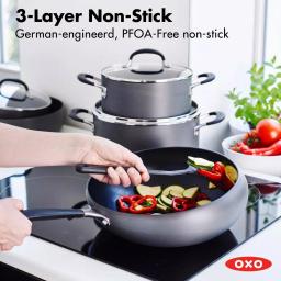 OXO Good Grips 12 in. Hard-Anodized Aluminum Nonstick Wok, Gray thumbnail 2