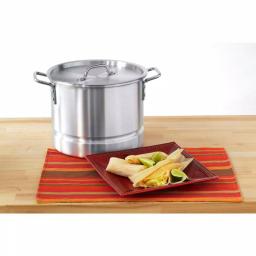 IMUSA 32 Qt. Aluminum Stovetop Steamer with Lid and Steam Tray thumbnail 8