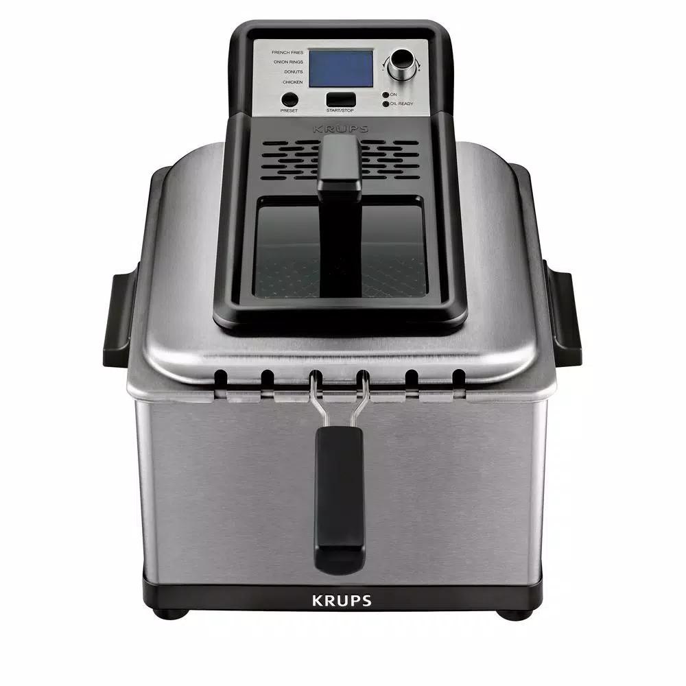 Krups KJ502 Professional Deep Fryer, 4.5L Capacity with 3 Baskets and 4 Preset Functions