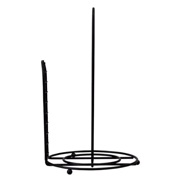 Unbranded Grid Collection Black Steel Free Standing Paper Towel Holder