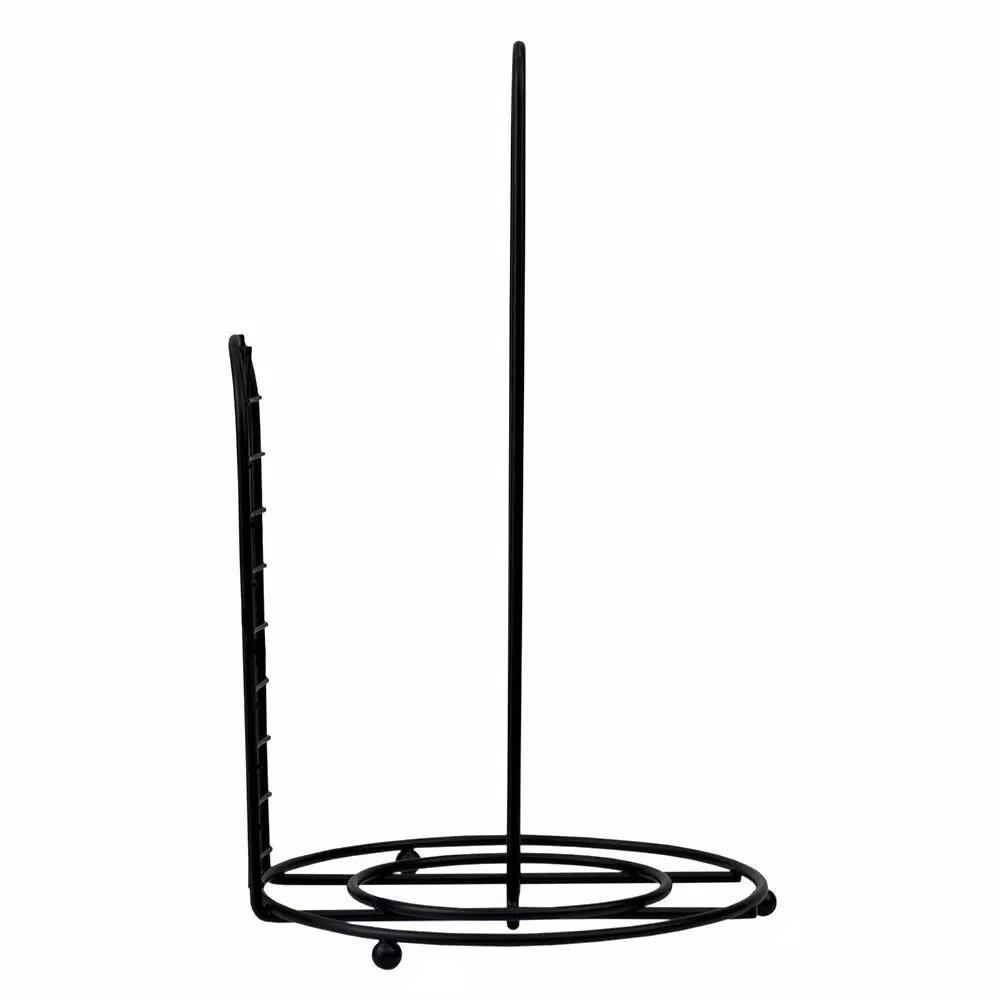Unbranded Grid Collection Black Steel Free Standing Paper Towel Holder