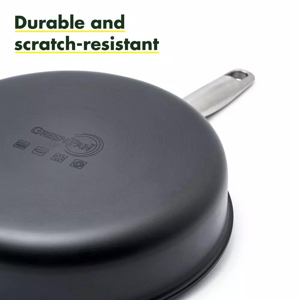 GreenPan Chatham 10-Piece Hard-Anodized Aluminum Ceramic Nonstick Cookware Set, Gray