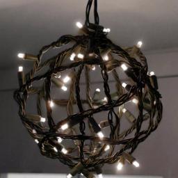 Brite Star 50-Light Pure White Micro Mini Flex-Shape LED String Lights, Brown Wire thumbnail 2