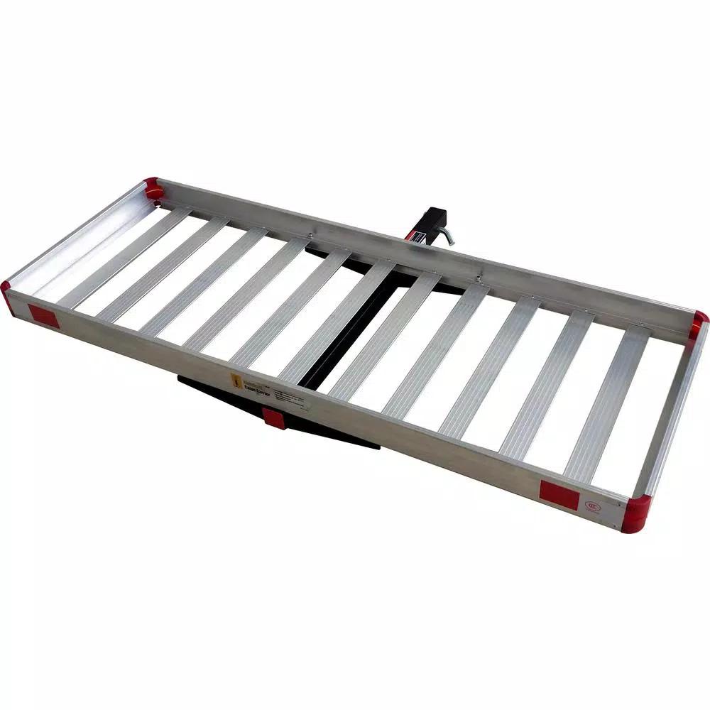 MaxxHaul 60 in. x 22 in. Aluminum Basket Style Hitch Cargo Carrier, 500 lb. Capacity, 2 in. Receiver