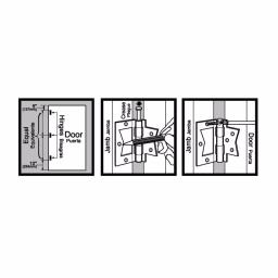 Everbilt 1.25 in. x 3 in. White Non-Mortise Door Hinges, 2-Pack thumbnail 2