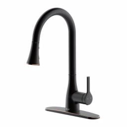 FLOW Series Classic Single-Handle Pull Down Kitchen Faucet, Oil Rubbed Bronze thumbnail 1