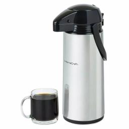 HomeCraft 12-Cup Stainless Steel Coffee Urn Dispenser, 2L Airpot Server thumbnail 2