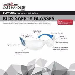 Safe Handler Kids Protective Safety Glasses, Clear Lens, Multi-Color Temple Variety Pack (Box of 12) thumbnail 7