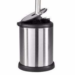 Bath Bliss Stainless Steel Toilet Brush and Holder Set with Self-Closing Lid thumbnail 2