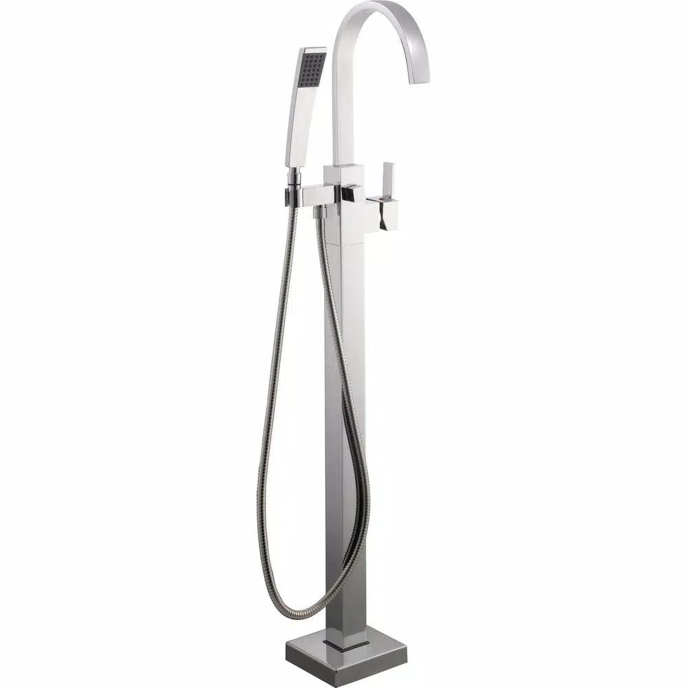 Glacier Bay Farrington Freestanding Floor Mount Tub Faucet with Handheld Handshower, Chrome