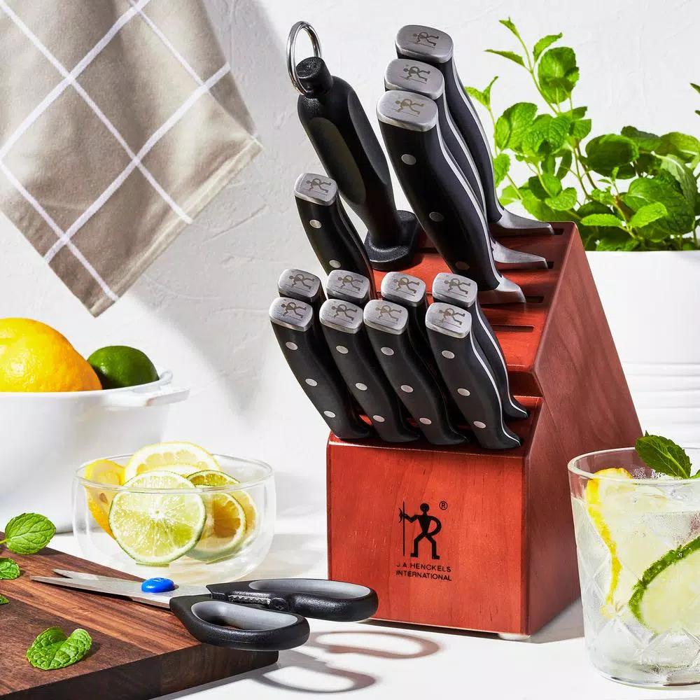 Henckels Forged Accent 15-Piece German Stainless Steel Knife Block Set