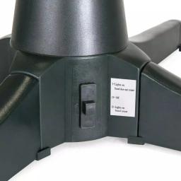 Best Choice Products Rotating Artificial Christmas Tree Stand for Trees up to 7.5 ft, 80 lbs Capacity, 3 Built-in Outlets, Black thumbnail 6