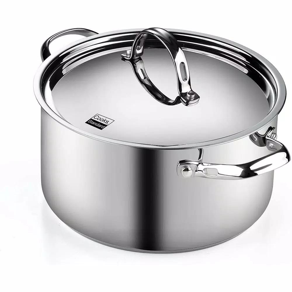 Cooks Standard Classic 10-Piece Stainless Steel Cookware Set with Induction Compatibility