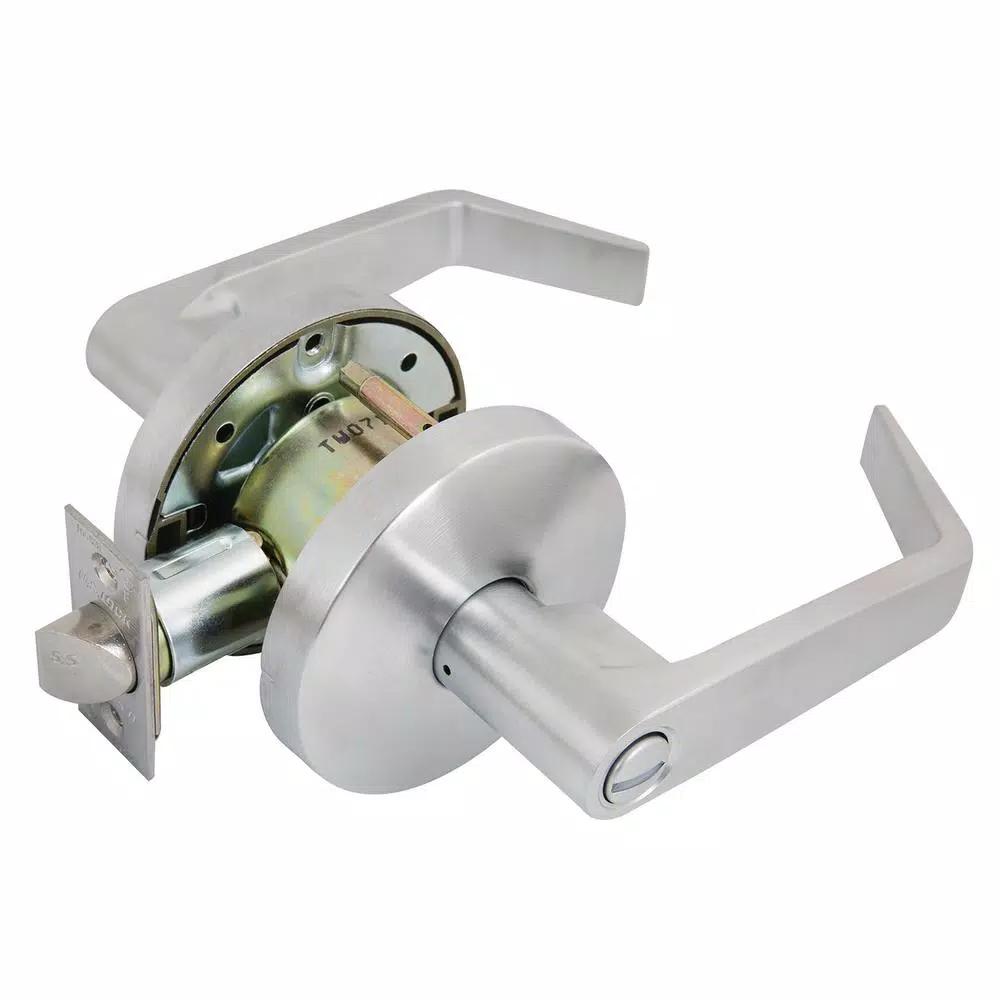 US Lock 2050 GR2 Privacy Bed/Bath Door Lever US26D Dull Chrome 2-3/8 in. Backset