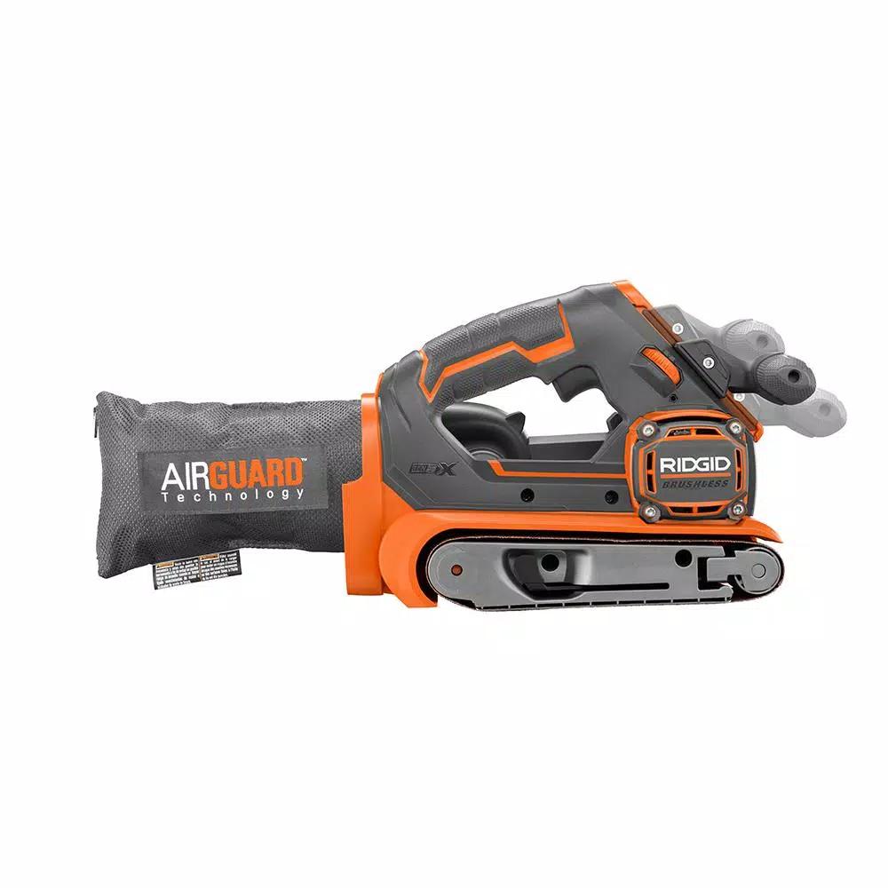 RIDGID 18V Cordless Brushless 3 in. x 18 in. Belt Sander with 1.5 Ah Lithium-Ion Battery