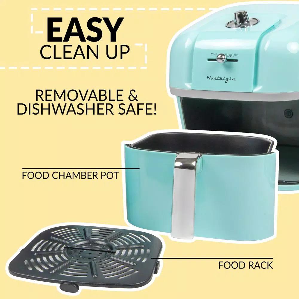 Nostalgia Classic Retro 7 Qt. Air Fryer, Aqua Blue