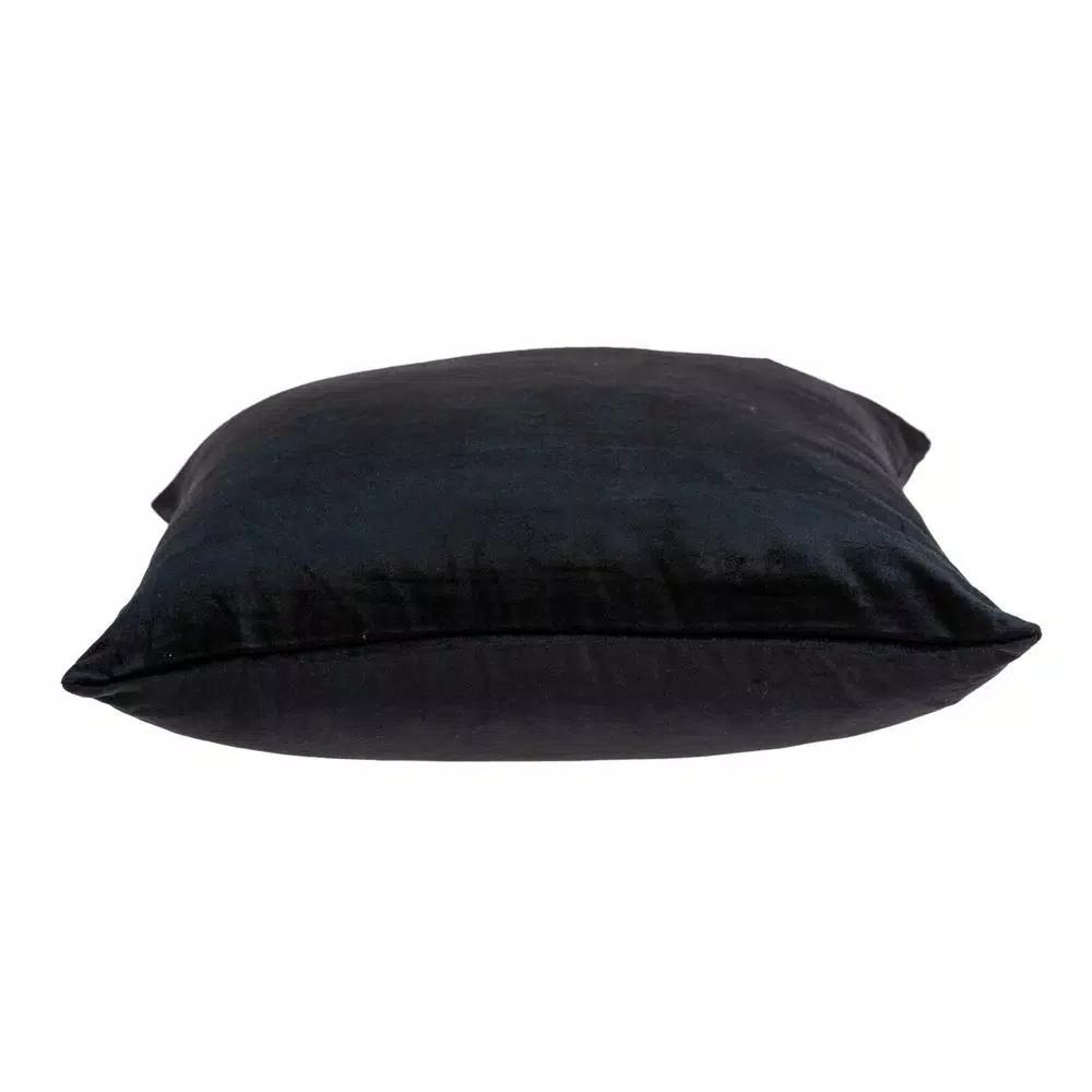 HomeRoots Jordan Transitional Black Solid Decorative Pillow Cover, 20 x 20 in.