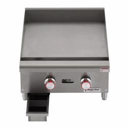 Magic Chef 24 in. Commercial Natural Gas Countertop Griddle, Stainless Steel thumbnail 7