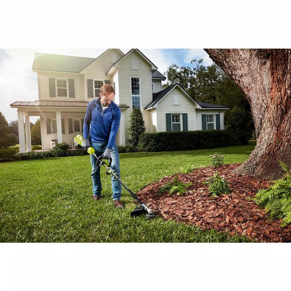 RYOBI 40V Lithium-Ion Expand-It Cordless Power Head with Edger Attachment, 4 Ah Battery and Charger Included