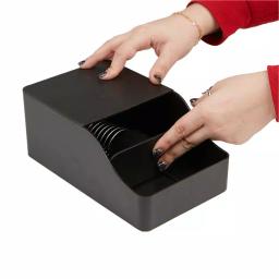 Mind Reader Coffee and Condiment Organizer with Drawer for 36 K-Cups and Sleeve Dispenser, Black thumbnail 5