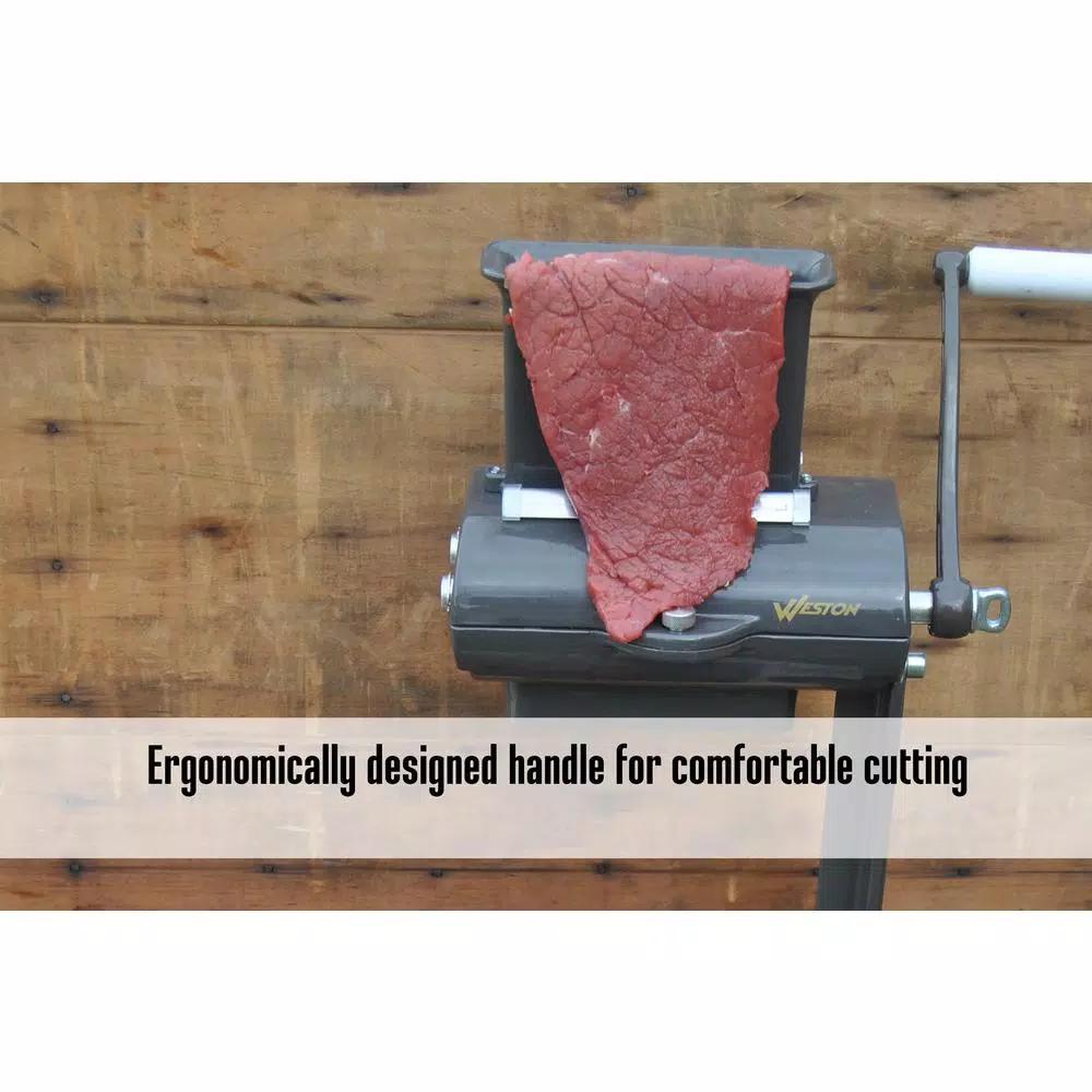 Weston Manual Jerky Slicer with 32 Stainless Steel Blades and C-Clamp Mount
