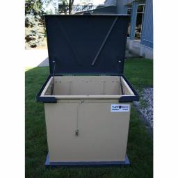Unbranded TuffBoxx BRUIN Series 100 Gallon Bear-Proof Galvanized Metal Trash Can, Beige thumbnail 5