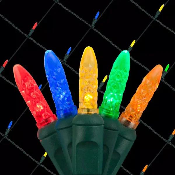 Wintergreen Lighting 48 in. x 72 in. 100-Light M5 Multi-Color LED Net Light Set