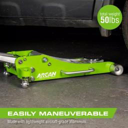Arcan ALJ2TW 2-Ton Aluminum Floor Jack, Lightweight Service Jack with Dual Pump Pistons thumbnail 5