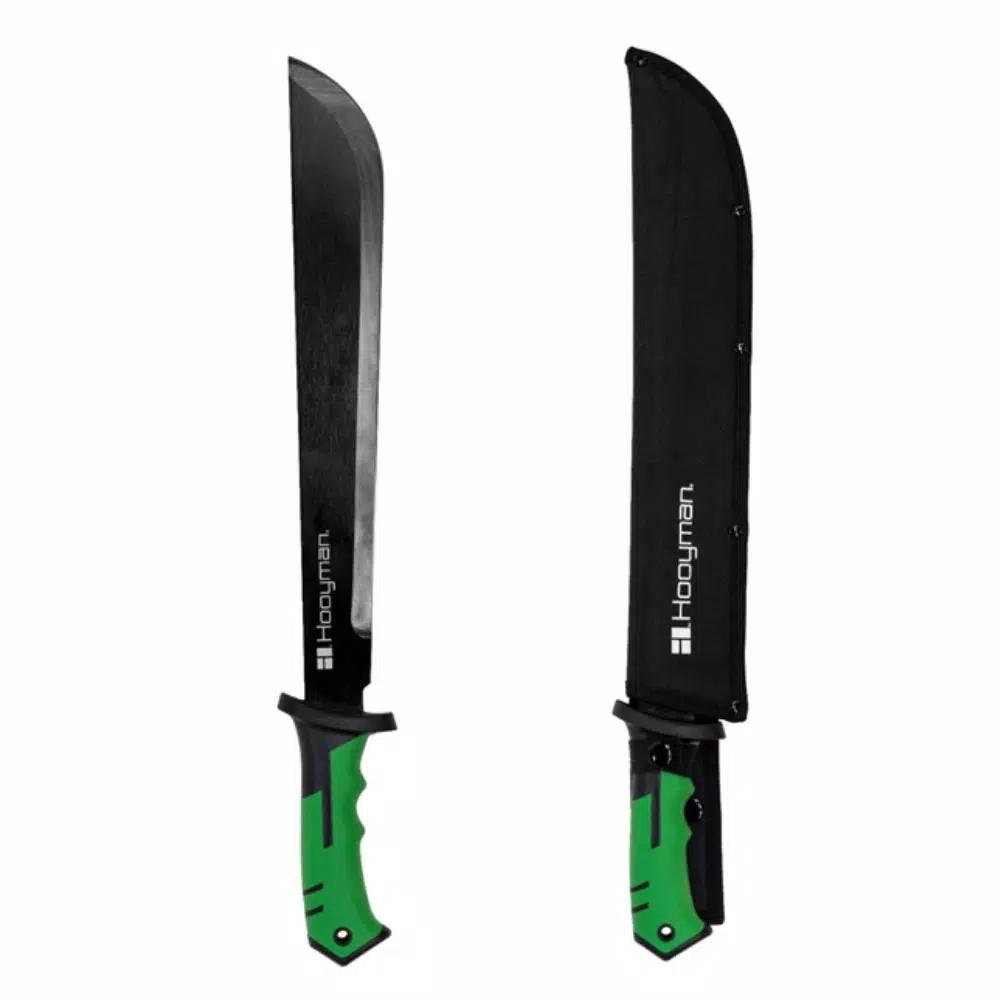 Hooyman 15 in. Stainless Steel Straight Blade Bush Machete with H-GRIP Handle
