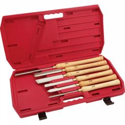 Shop Fox 6-Piece Deluxe HSS Lathe Chisel Set with Ash Handles thumbnail 5