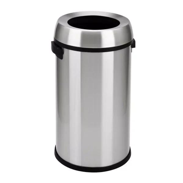 Step N' Sort 65 L Stainless Steel Commercial Open Top Trash Can with Carry Handle