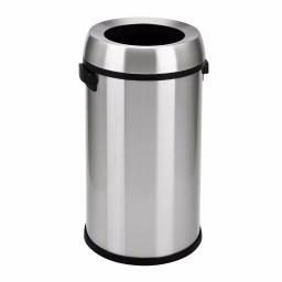 Step N' Sort 65 L Stainless Steel Commercial Open Top Trash Can with Carry Handle thumbnail 1