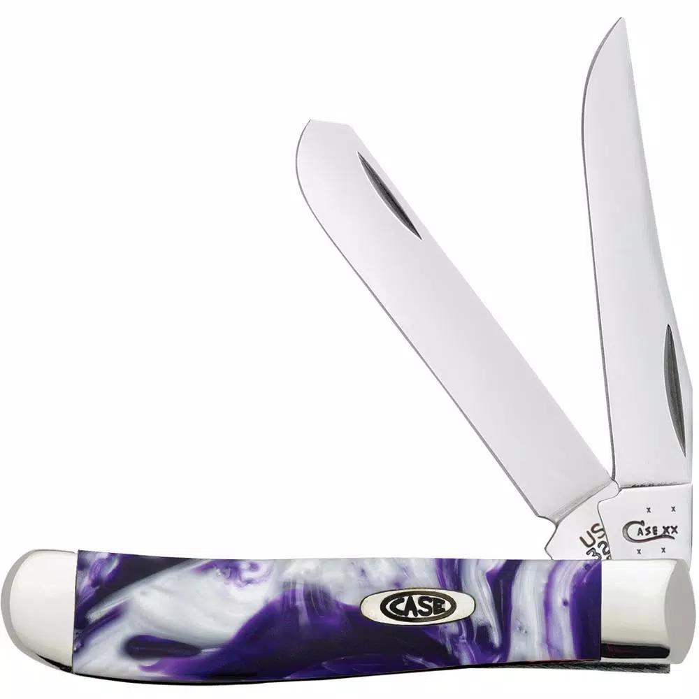 W.R. Case and Sons Cutlery Co. Case Corelon Mini Trapper Pocket Knife - Purple Passion