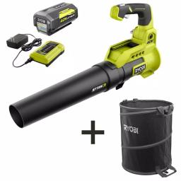 RYOBI 40V MAX Lithium-Ion Jet Fan Blower Kit with 4 Ah Battery, Charger, and Lawn & Leaf Bag thumbnail 1