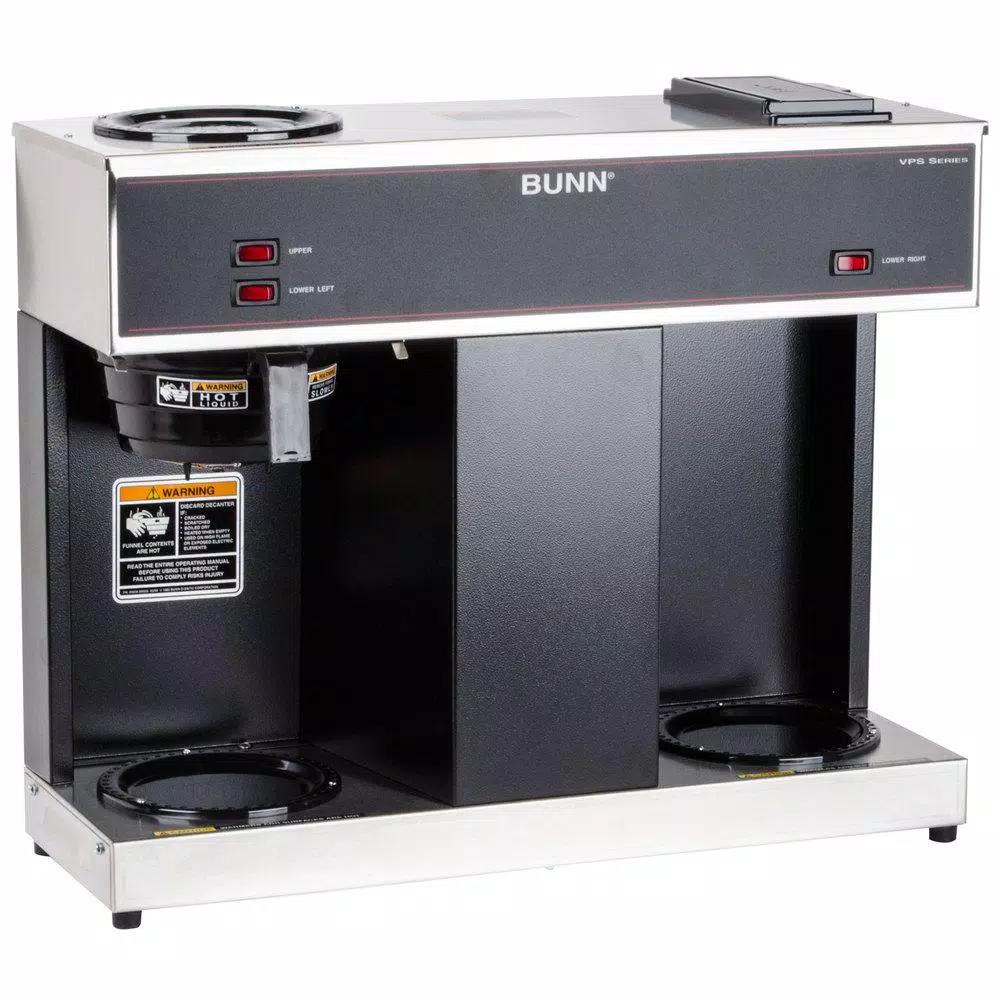 BUNN VPS 12-Cup Commercial Coffee Maker with 3 Warmers, Stainless Steel