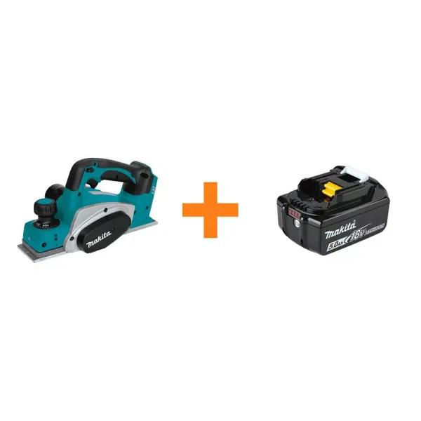 Makita 18V LXT Cordless 3-1/4 in. Planer with Bonus 5.0Ah Battery