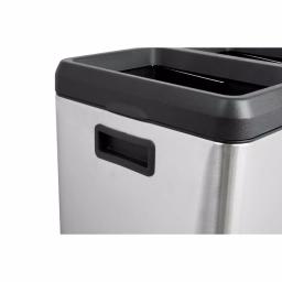 Step N' Sort 16 Gal. Stainless Steel 3-Compartment Open Top Trash and Recycling Bin with Removable Bins thumbnail 4