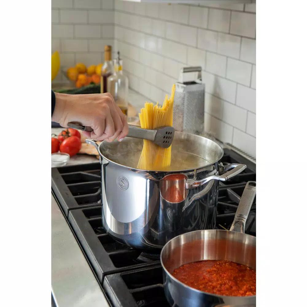 Saveur Selects Voyage 8 Qt. Tri-Ply Stainless Steel Stock Pot with Lid